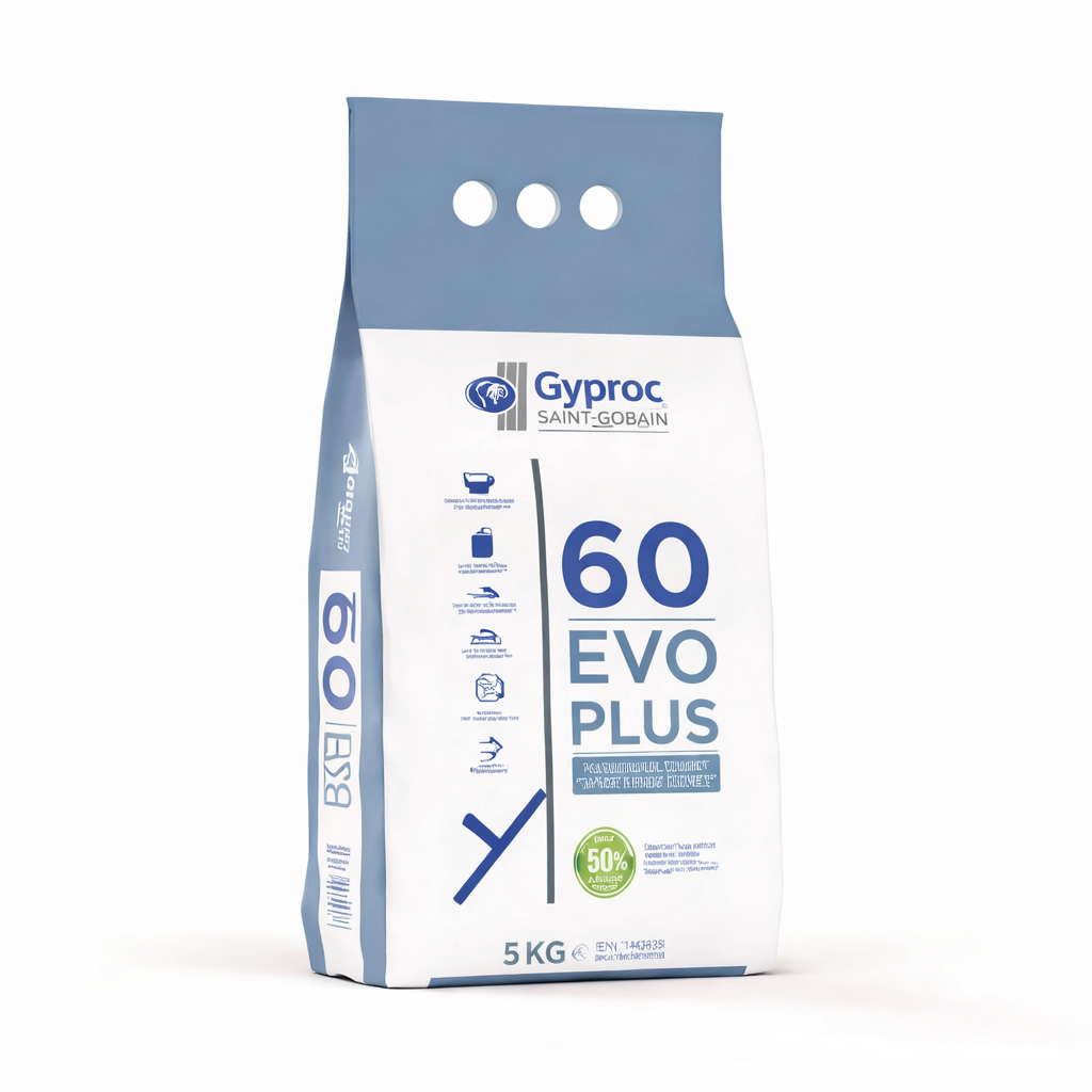Gyproc EvoPlus 60 – Stucco in Polvere per Giunti Cartongesso, Finitura Q1-Q4
