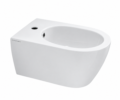 Bidet Sospeso Scarabeo Moon 50,5x36 cm – Monoforo in Ceramica Bianca