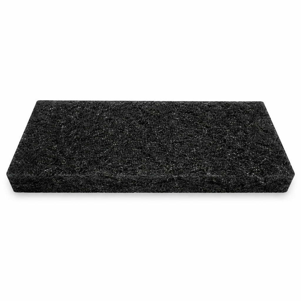 Tampone in Feltro Nero 25x12 cm Spessore 2 cm – Alta Abrasività Ricambio Frattazzo Tipo Raimondi
