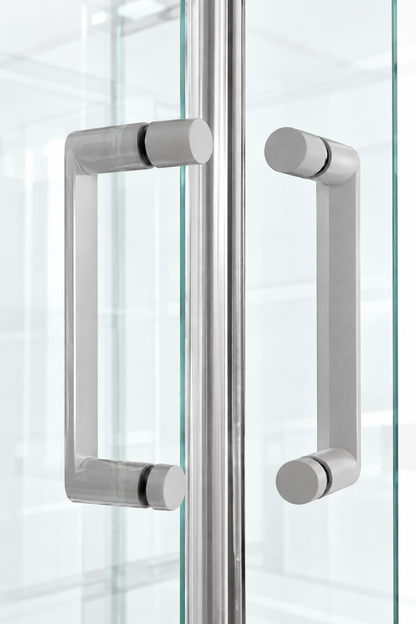 Box doccia angolare 120x80 cm due ante scorrevoli vetro 6mm trasparente h190 | Kleis
