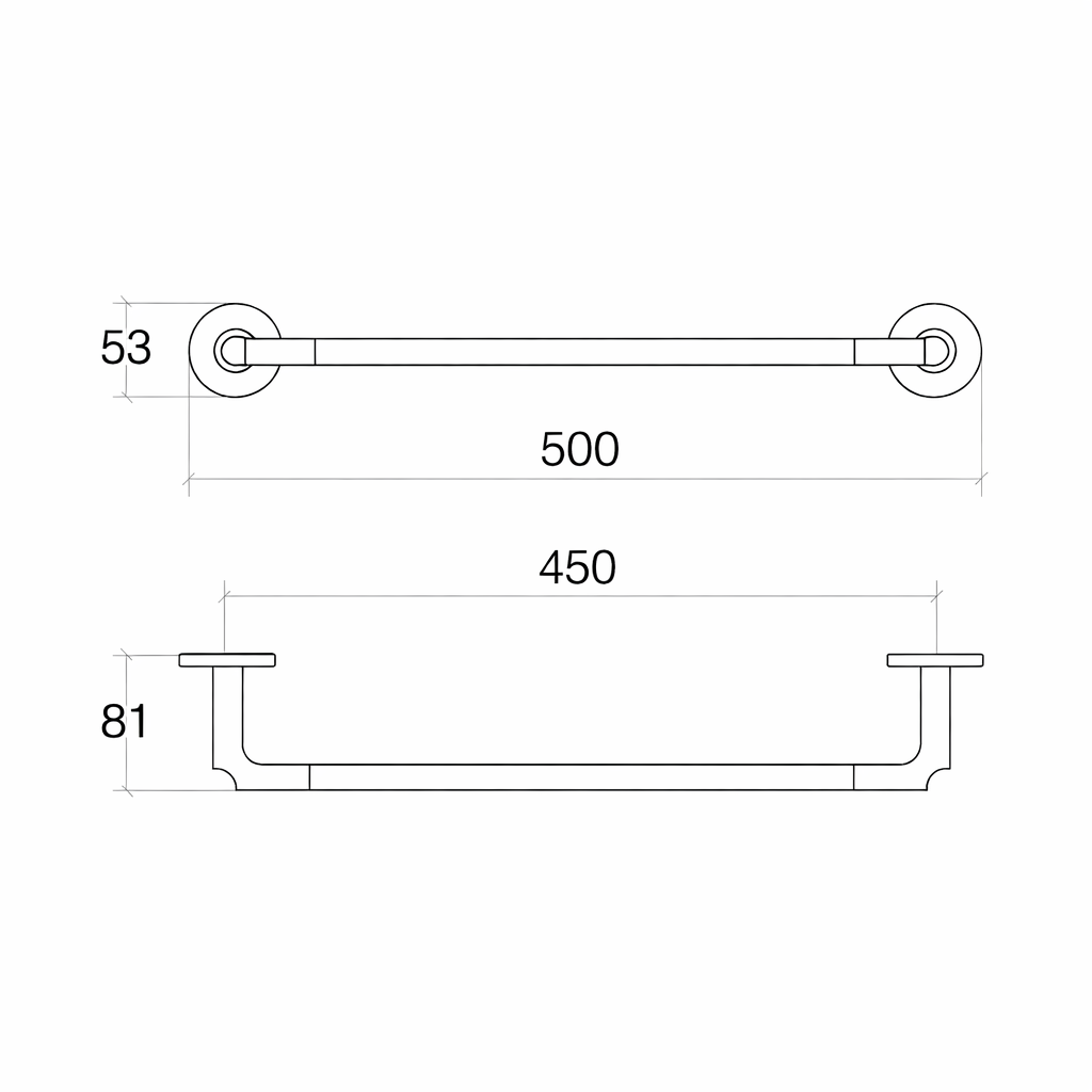Portasalviette Cromo 50 cm Lineabeta Sbeca – Ottone Cromato Lucido da Parete