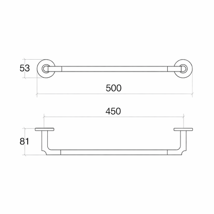 Portasalviette Cromo 50 cm Lineabeta Sbeca – Ottone Cromato Lucido da Parete