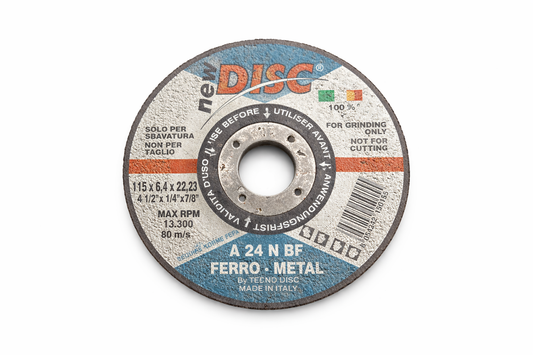 Disco da Sbavo per Ferro e Acciaio Ø115 × 6,4 × 22,23 mm per Smerigliatrice Angolare