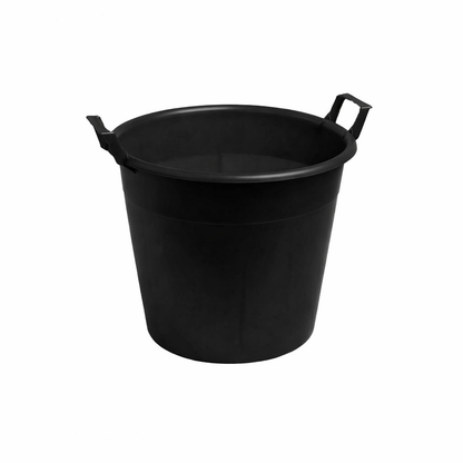 Mastello in Plastica Nero Con Manici - Capacità 50 Litri
