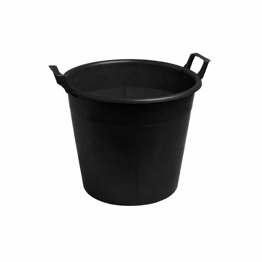 Mastello in Plastica Nero Con Manici - Capacità 50 Litri