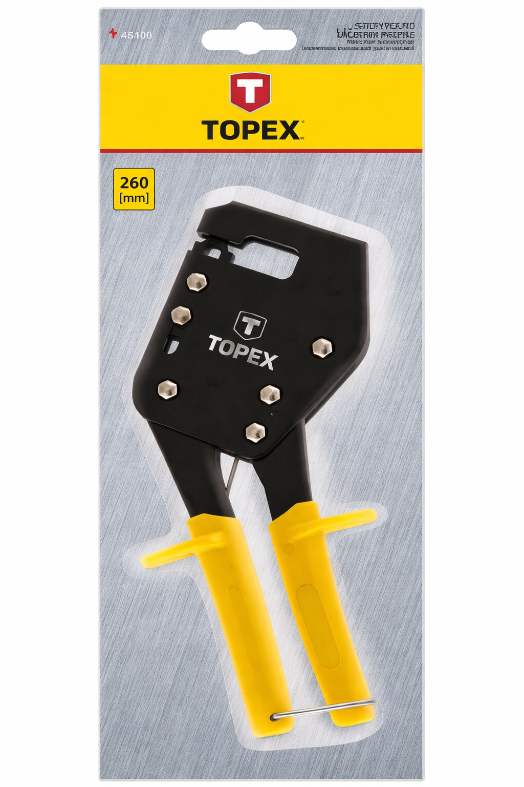 Pinza Assemblaggio Profili Cartongesso 260 mm TOPEX – Pinza Punzonatrice per Montanti e Guide Senza Viti