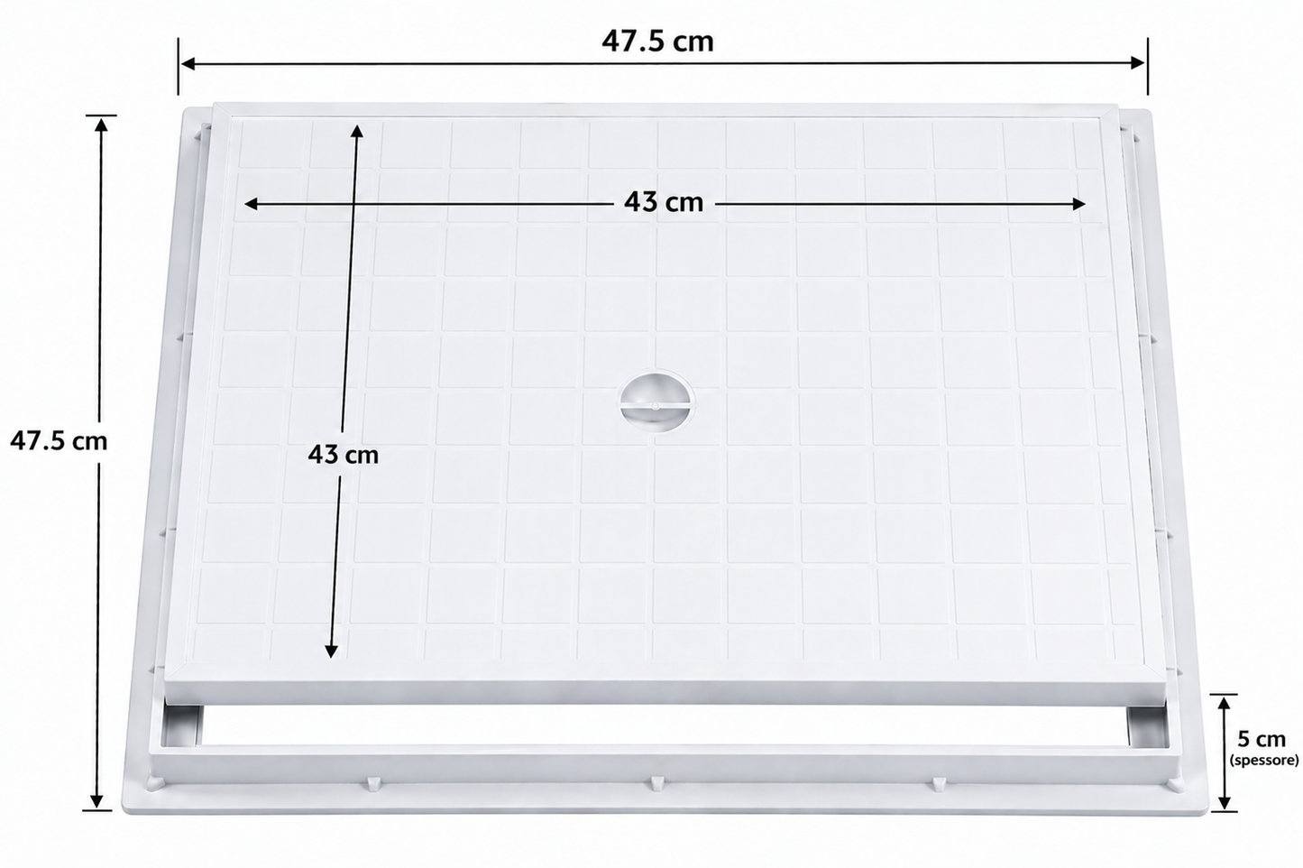 Couvercle de regard à cadre standard – Inspection interne et externe