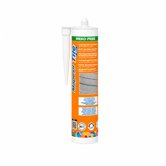 MAPEI Mapesil Tile Matt – Silicone Antimuffa per Ceramica, Gres Porcellanato e Sanitari – Cartuccia da 300 ml