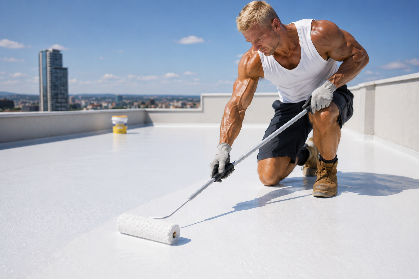 ATRIAGUM Guaina Liquida Impermeabile Bianca – Rivestimento Elastomerico per Tetti e Terrazze (5 e 14 L)