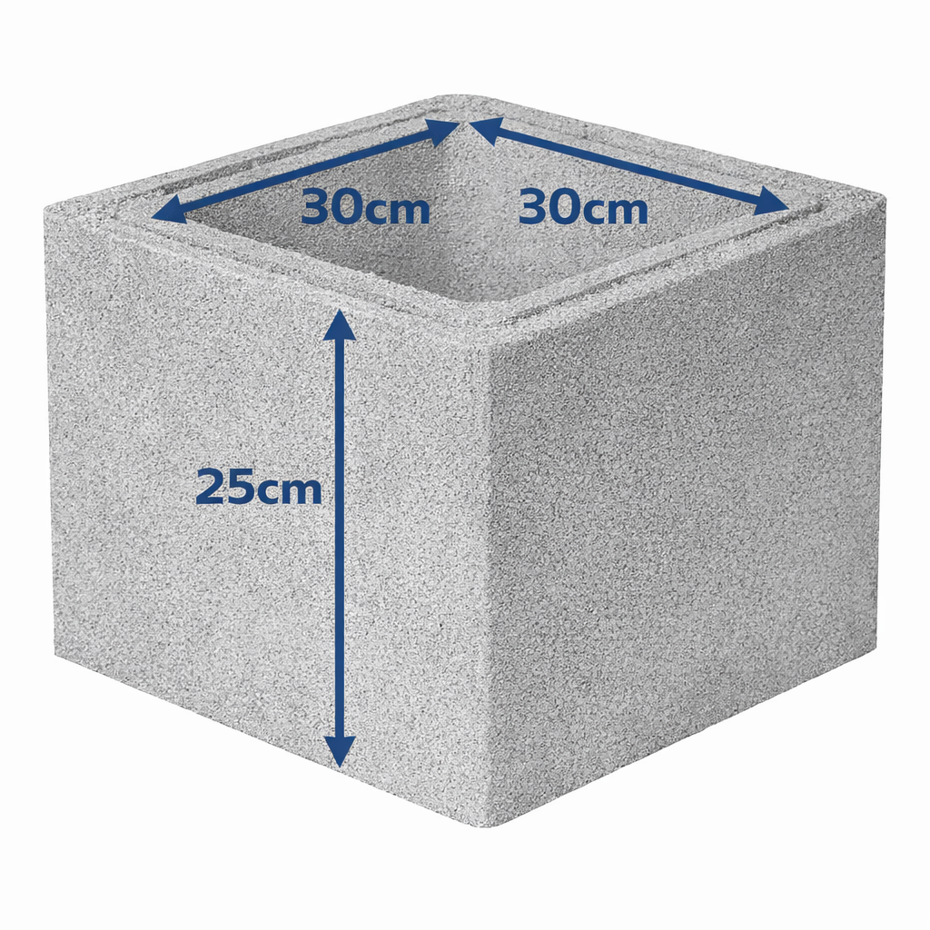 Blocco in CLS per Canna Fumaria – Modulo Quadrato Prefabbricato