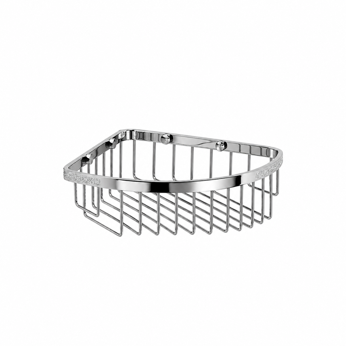 Cestino Doccia Angolare Lineabeta Filo 19 cm Acciaio Inox Lucido