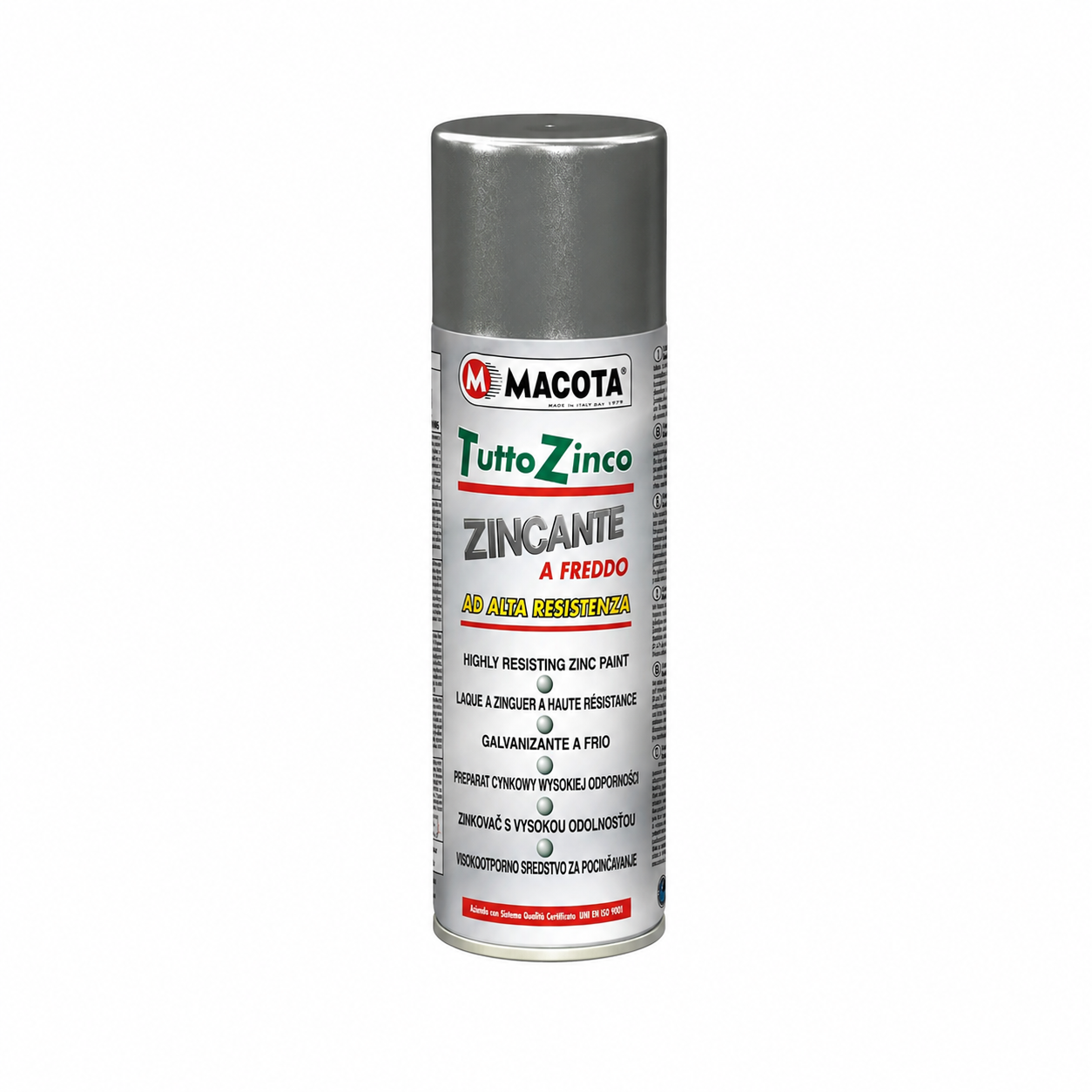 Macota TuttoZinco Zincante a Freddo Spray 400 ml – Vernice Antiruggine ad Alta Resistenza Anticorrosione per Metalli