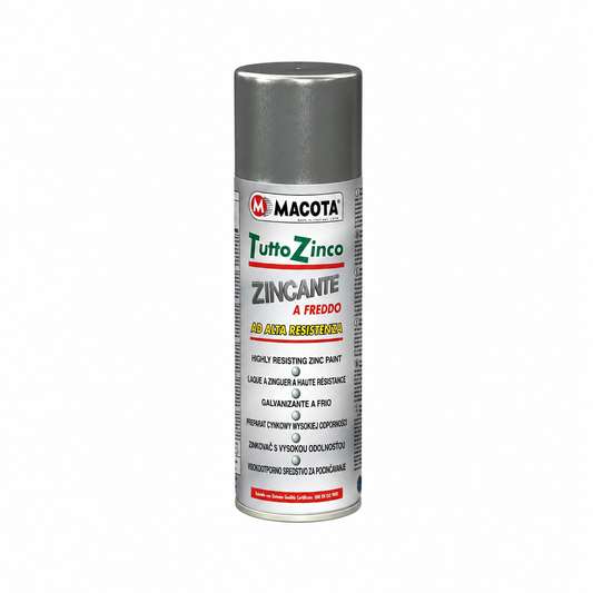 Macota TuttoZinco Zincante a Freddo Spray 400 ml – Vernice Antiruggine ad Alta Resistenza Anticorrosione per Metalli