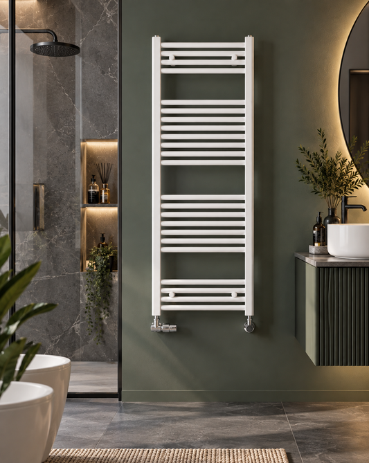 Zehnder - Termoarredo Scaldasalviette 1217x400 Bianco Interasse 350 | Aura