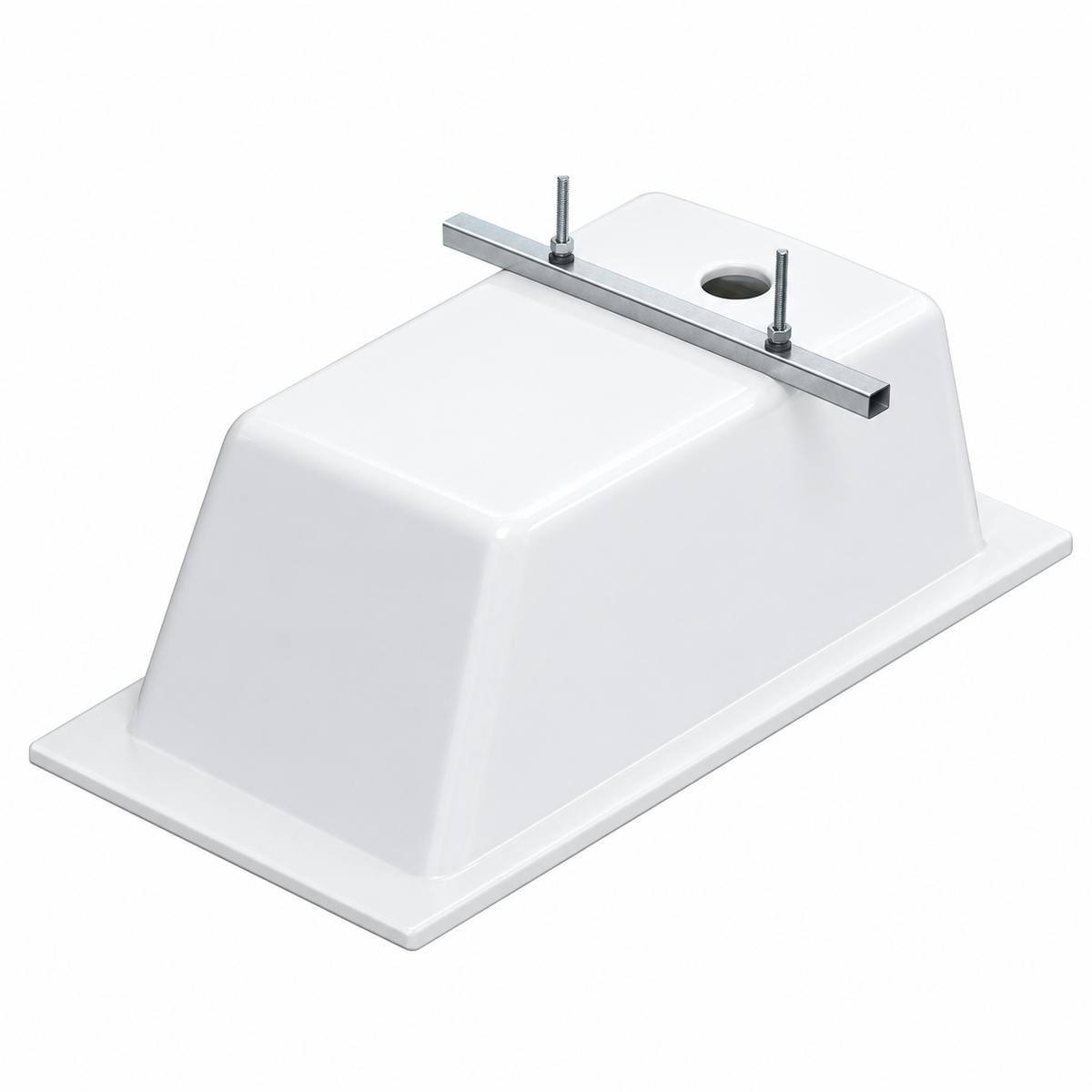 RAK - Serie Metropolitan - Vasca da Bagno da Incasso in Vetroresina 170x70 cm con Telaio
