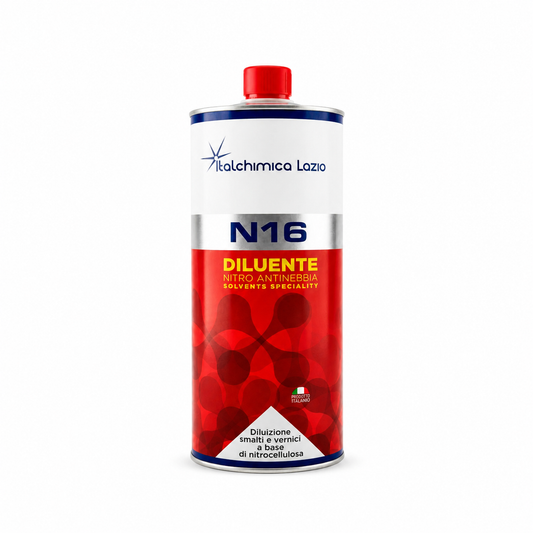 Diluente Nitro Antinebbia N16 – Solvente per Smalti e Vernici alla Nitrocellulosa – Formato 1 L e 5 L