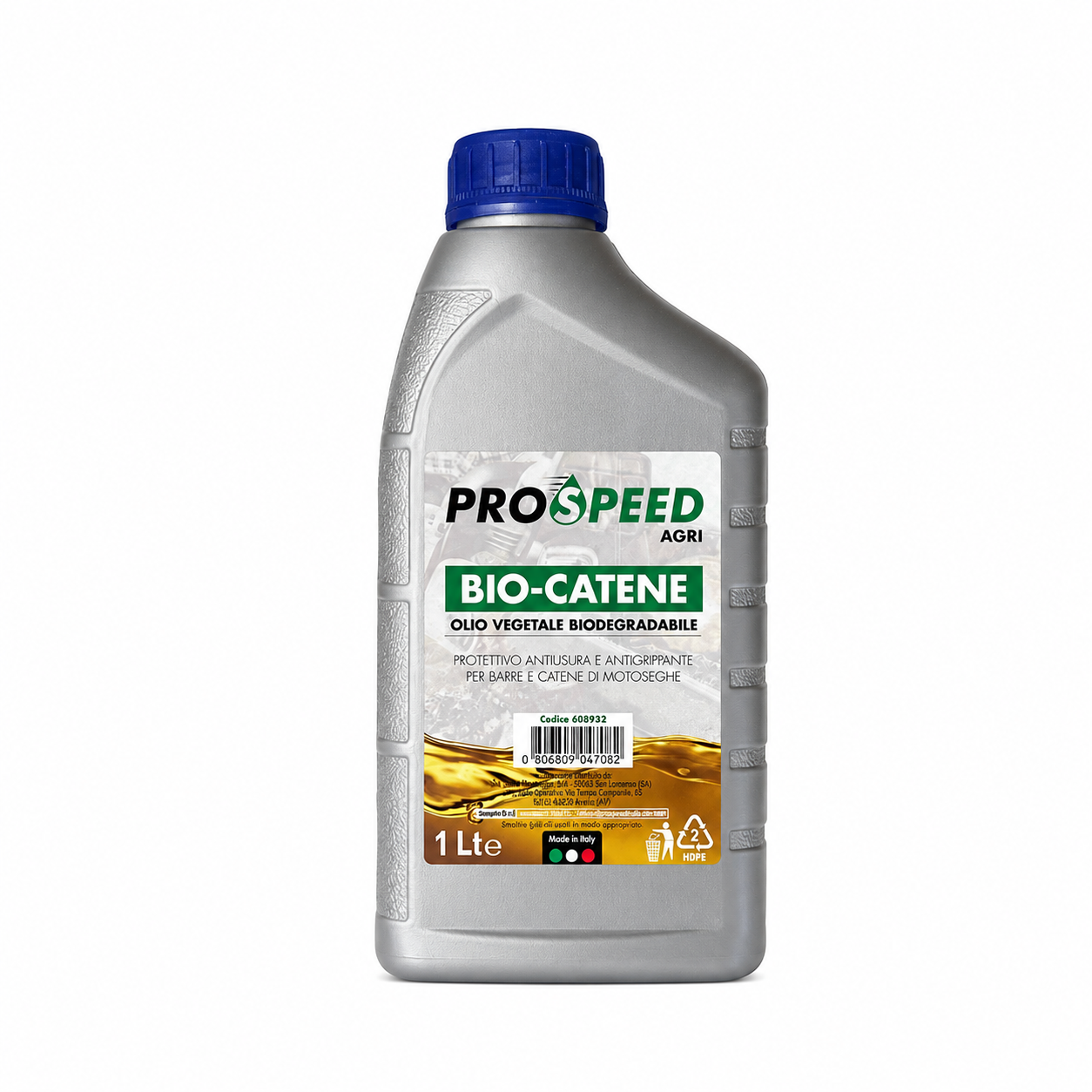 Olio Vegetale Biodegradabile per Catena Motosega PROSPEED AGRI BIO-CATENE 1 Litro – Lubrificante Protettivo per Barre e Catene – Made in Italy