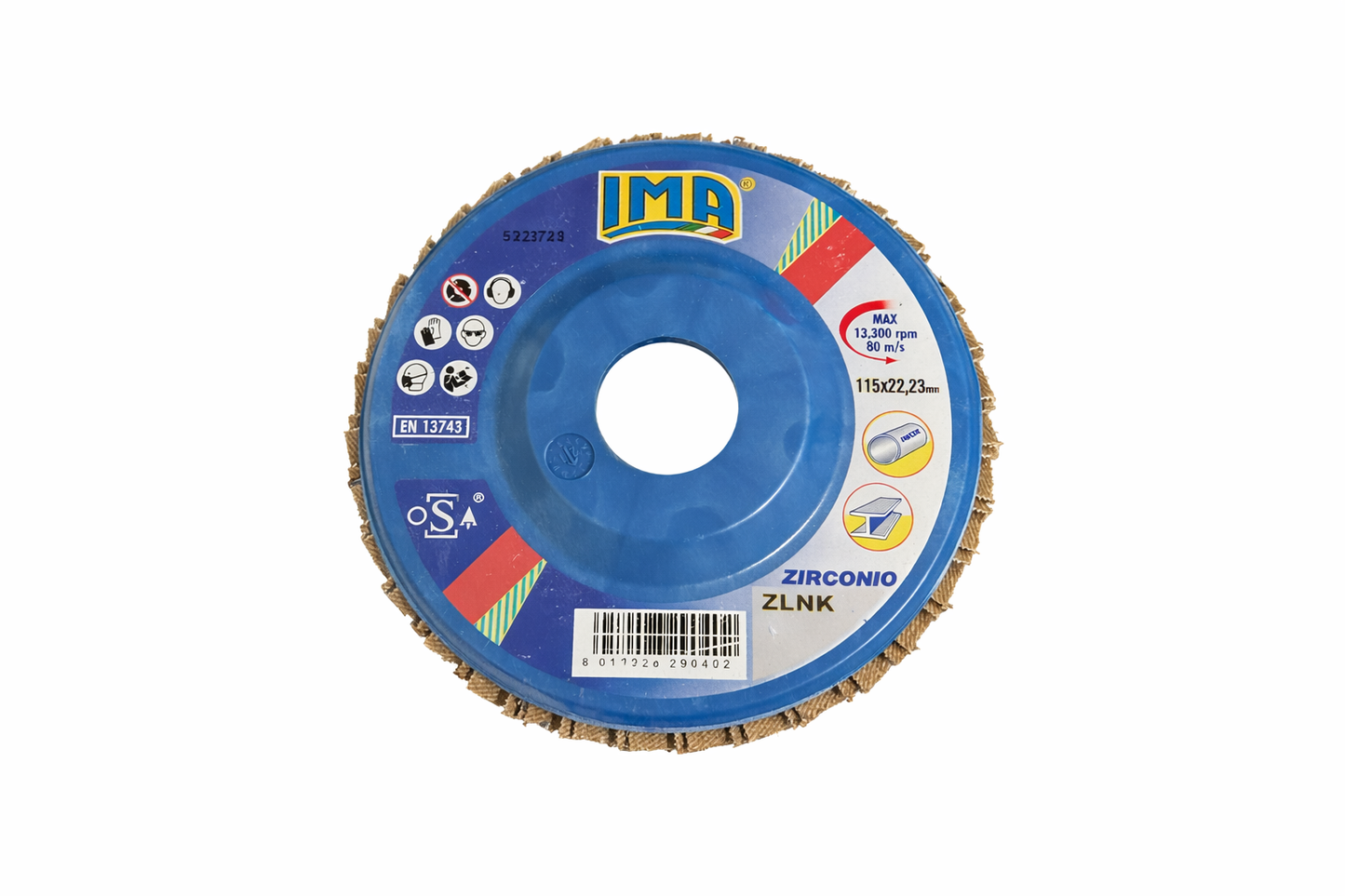 Disque à lamelles Ø115 mm pour petite meuleuse d'angle (meule à meuler) – Fer et acier – Grains 36 40 60 80 100
