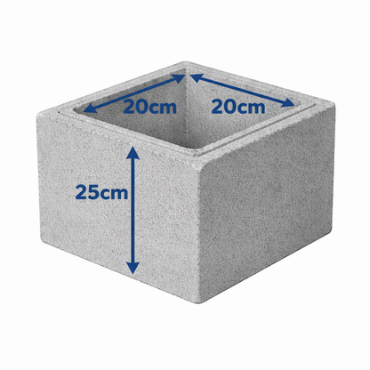 Blocco in CLS per Canna Fumaria – Modulo Quadrato Prefabbricato