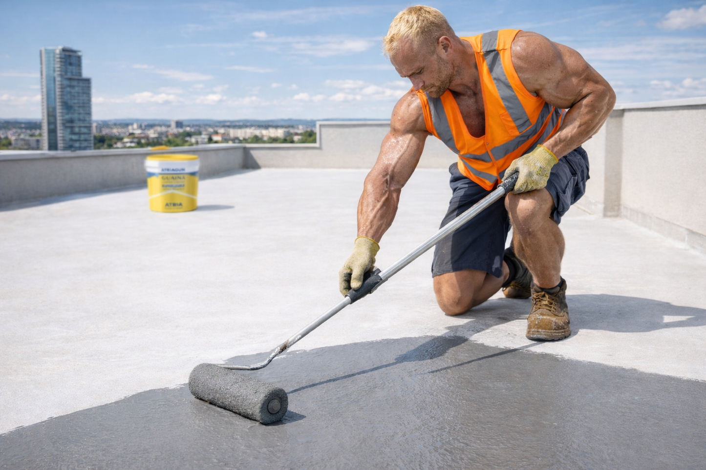 Atriagum Guaina Liquida Impermeabile Grigia – Rivestimento Elastomerico per Tetti e Terrazze (5 e 14 L)