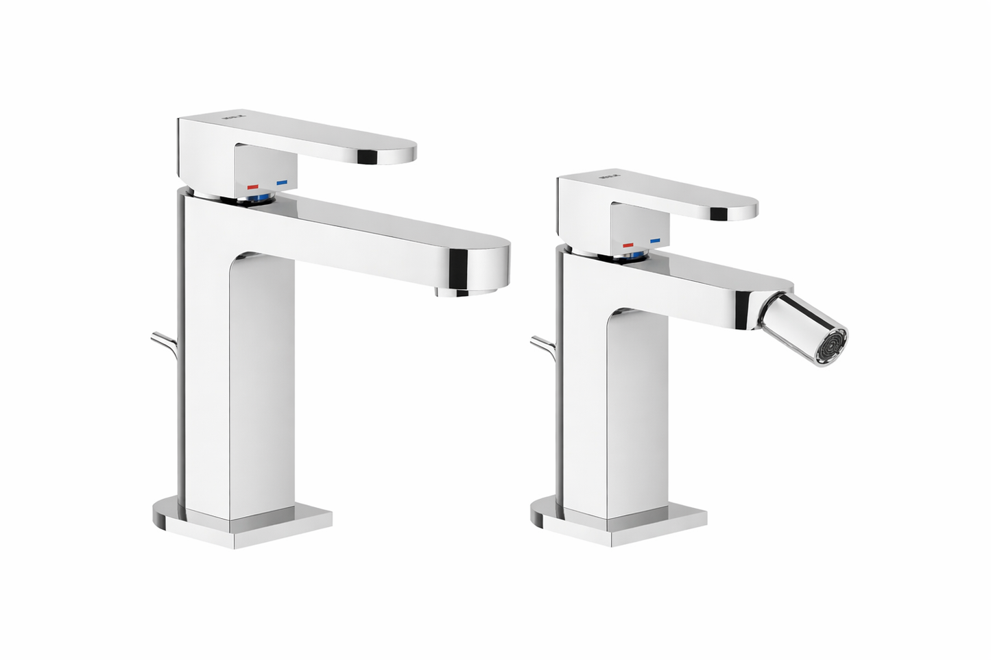 NOBILI serie UP – Set Miscelatori Lavabo e Bidet Cromati Made in Italy