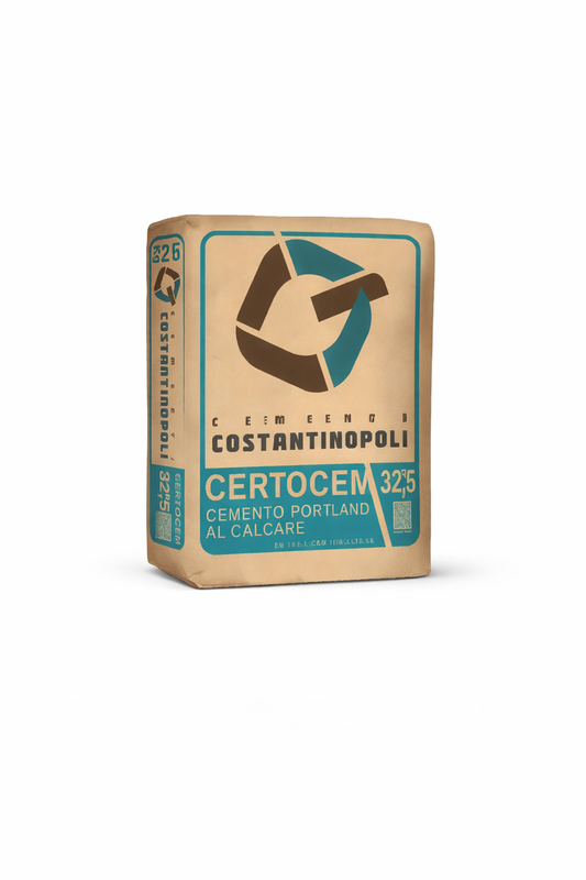 Cemento Portland Certocem 32,5 R – Sacco 25 kg – Cemento grigio ad alta resistenza