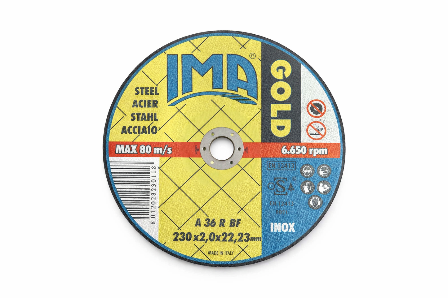 Disque à tronçonner pour acier et fer Ø230 x 2,0 x 22,23 mm – Pour meules de grand diamètre