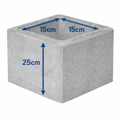 Blocco in CLS per Canna Fumaria – Modulo Quadrato Prefabbricato