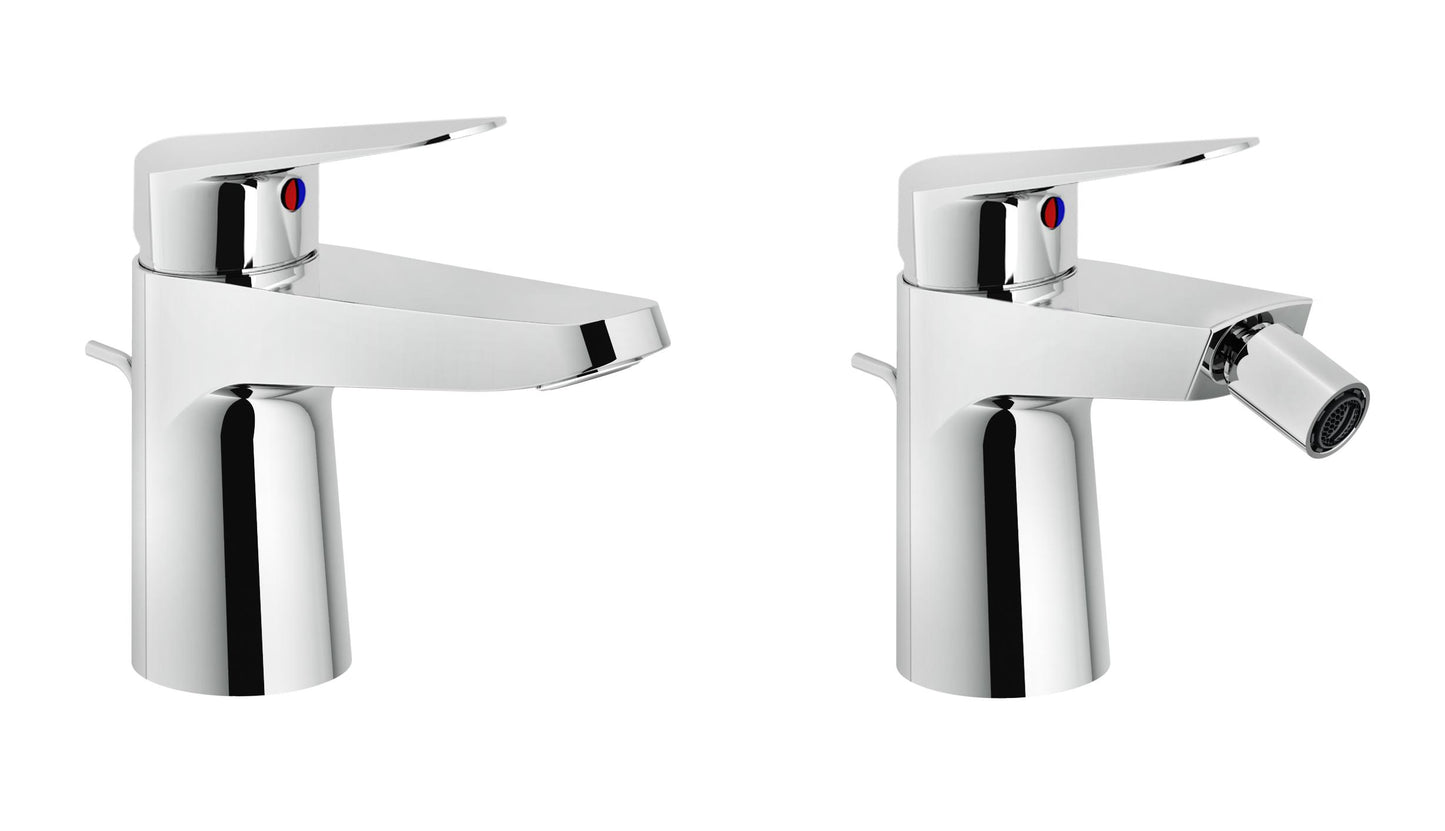 NOBILI Set Miscelatori Lavabo e Bidet - Serie Ragusa - Made In Italy
