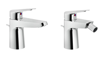 NOBILI Set Miscelatori Lavabo e Bidet - Serie Ragusa - Made In Italy