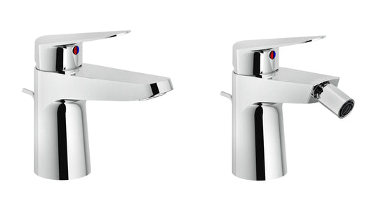 Set Miscelatori Lavabo e Bidet - Serie Ragusa - Made In Italy