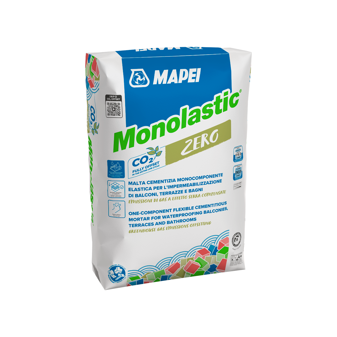 MAPEI Monolastic Malta Impermeabilizzante 20 kg – Guaina Cementizia Elastica Monocomponente per Balconi, Bagni e Terrazzi