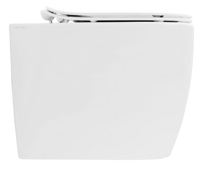 SCARABEO MOON Clean Flush Vaso a Terra Filo Parete con Coprivaso Incluso – Vaso Rimless 54,5x36 cm