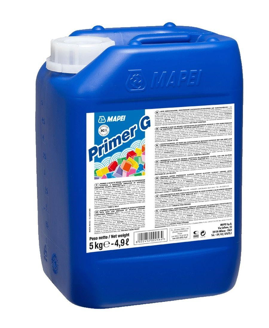 MAPEI Primer G – Primer Acrilico per Gesso, Anidrite e Superfici Cementizie | Regolarizzante Assorbimento e Fissativo