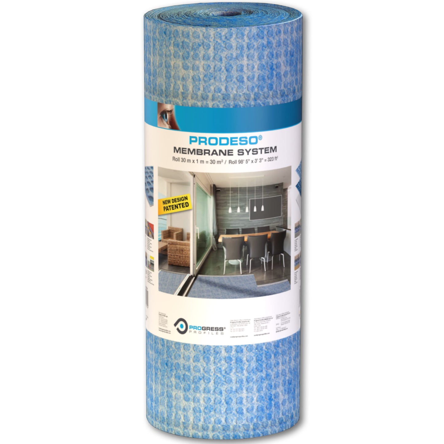 PRODESO - Membrana Desolidarizzante e Impermeabilizzante - Rotolo 1x30 mt (30 m²) per Pavimenti e Rivestimenti Interni/Esterni
