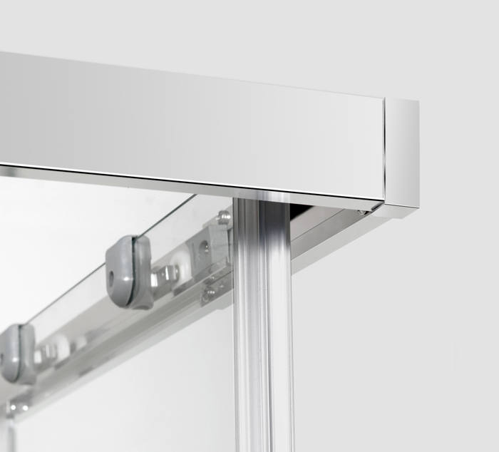 Box doccia angolare 120x80 cm due ante scorrevoli vetro 6mm trasparente h190 | Kleis
