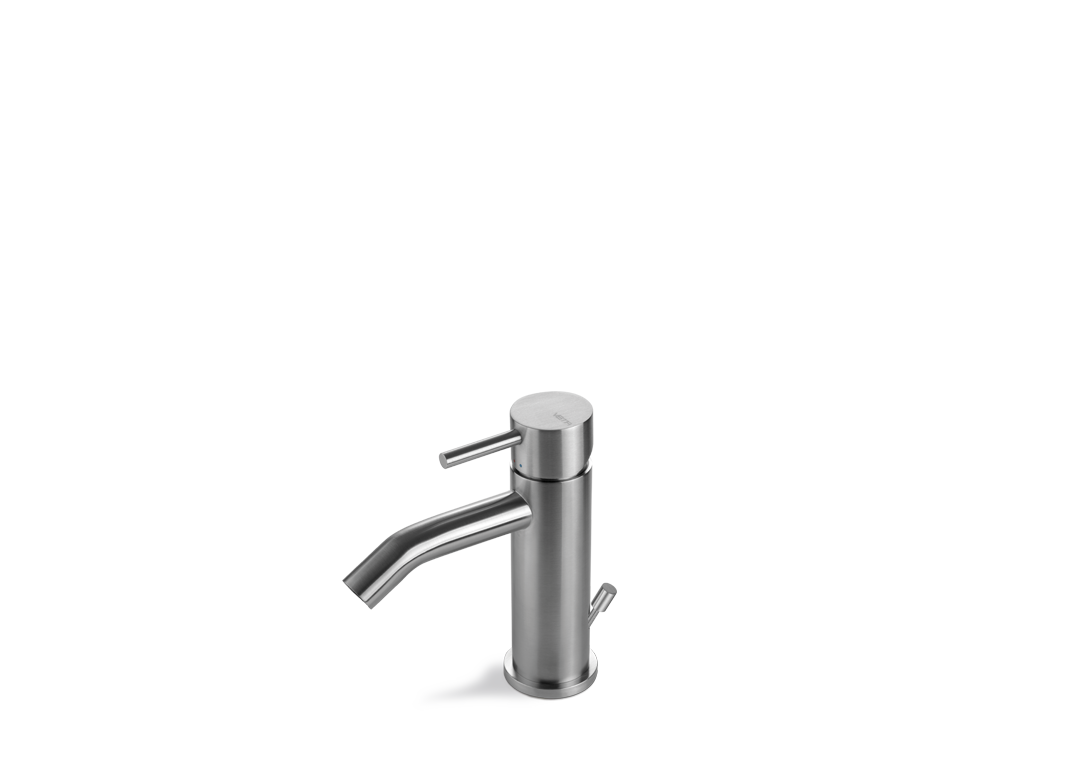Miscelatore Bidet VEMA V17070 Tiber Steel Acciaio Inox con Scarico 1”1/4